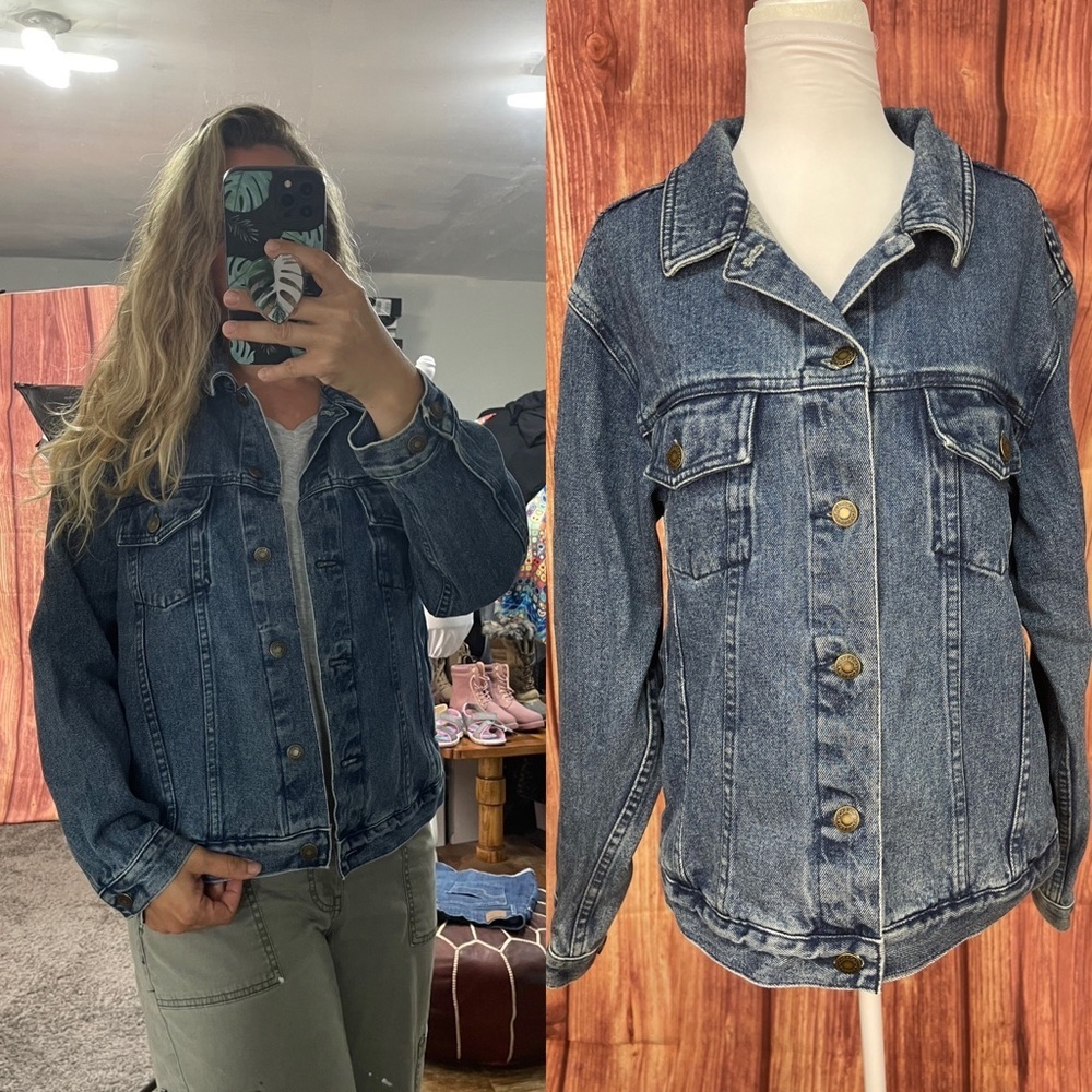 Cabela’s cotton blue denim jean long sleeve button down jacket coat size M - Picture 3 of 17